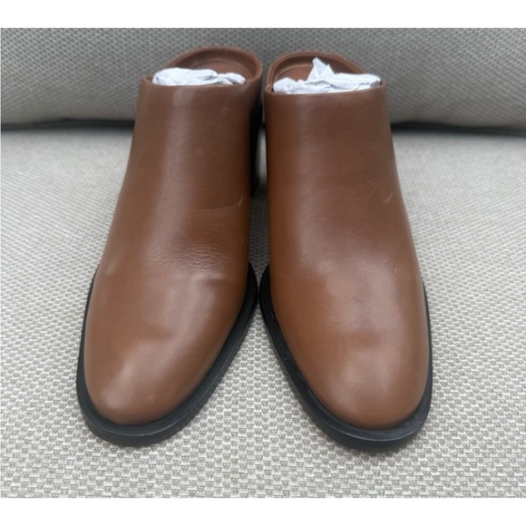 Everlane The Outlaw Mule Women's Size 5 Brown Leather Block Heel Slip On - Picture 2 of 6